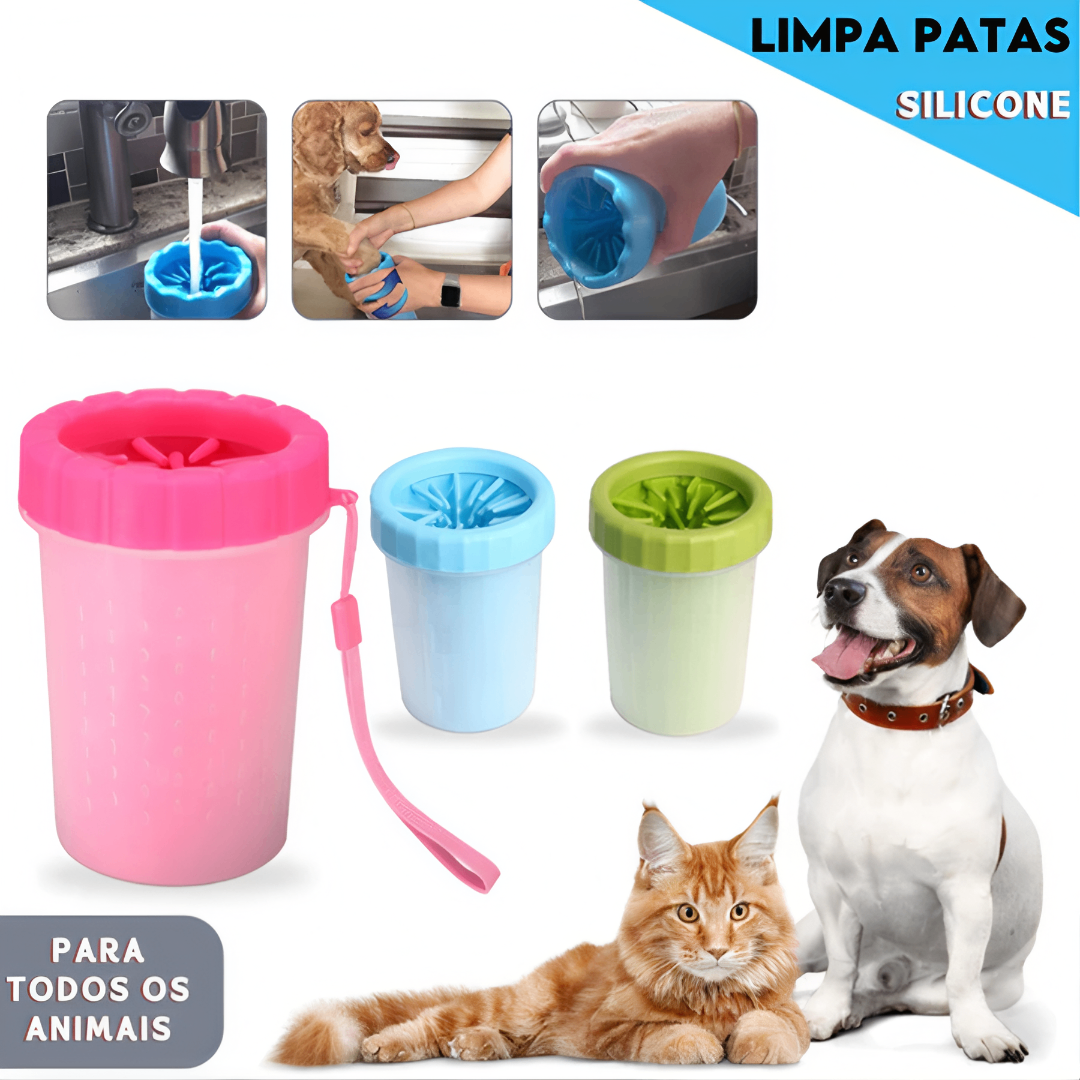 CleanPaw™ – Limpador de Patas para Pets em Silicone