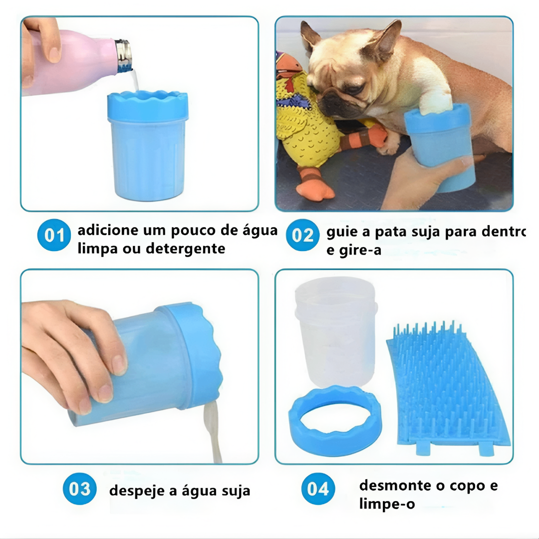 CleanPaw™ – Limpador de Patas para Pets em Silicone